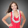 42" White Flower Leis